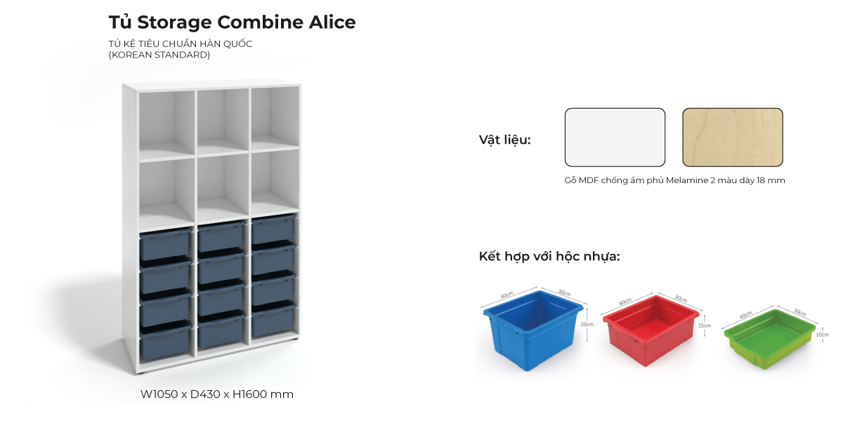 Tổng Hợp Đặc Điểm Tủ Storage Combine Alice