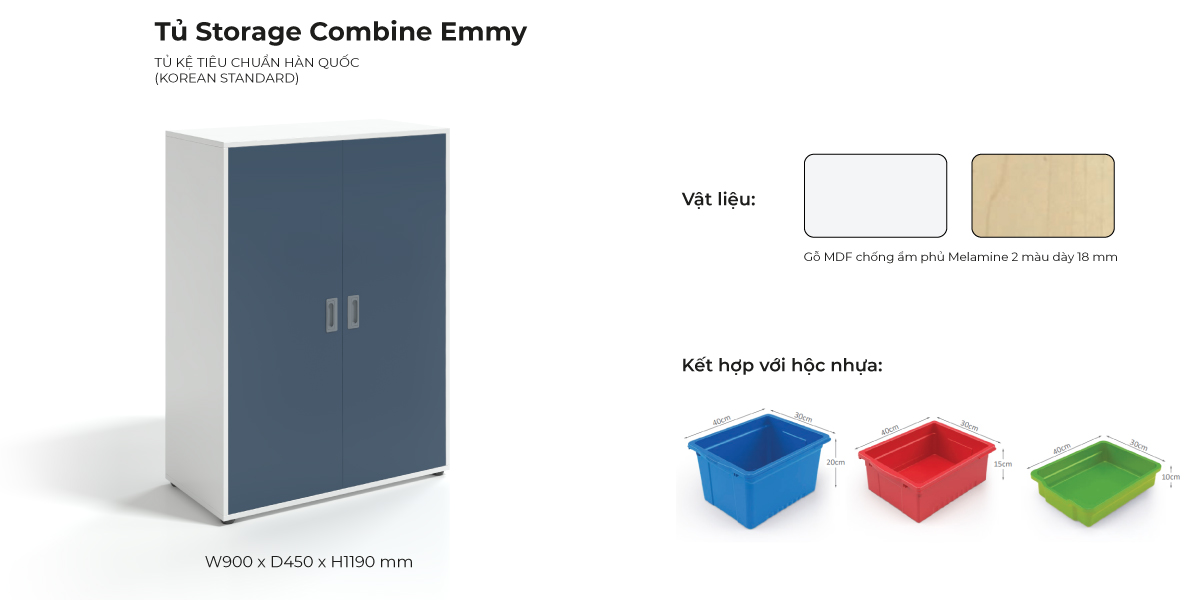 Tổng Hợp Đặc Điểm Tủ Storage Combine Emmy