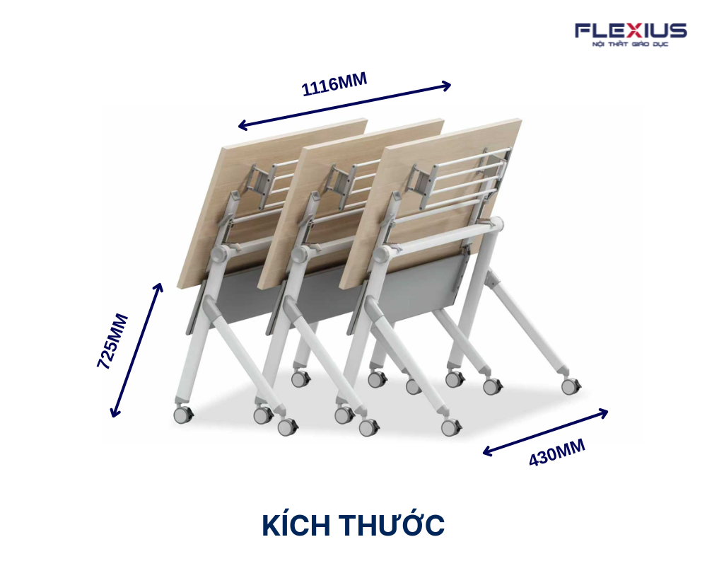 Kích thước bàn đào tạo Randy