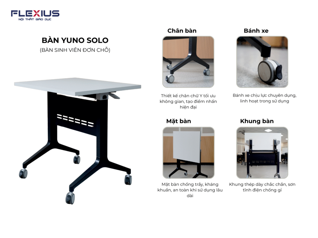 Chi tiết bàn YUNO SOLO