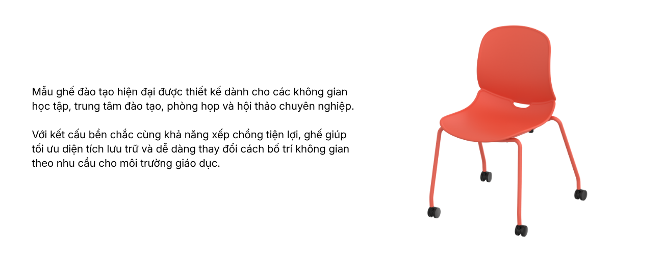 Tổng quan ghế NIRAI 4 chân bánh xe