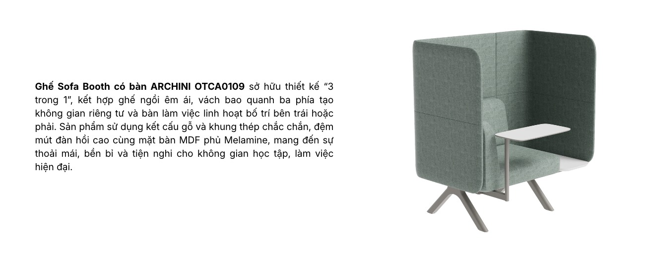 GHẾ SOFA BOOTH CÓ BÀN